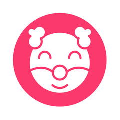 Clown emoji Isolated Vector icon which can easily modify or edit

