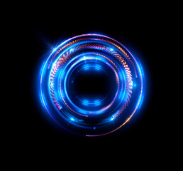 Vivid abstract background. Beautiful swirl trail effect frame.  .Mystical portal. Bright sphere lens. Rotating lines. Glow ring. .Magic  ball. Led spiral. Glint lines. Focus place. Illusory flash.