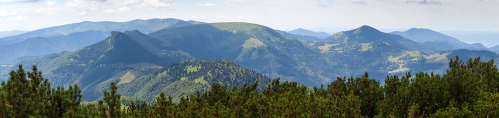 Fototapeta na wymiar Velka fatra mountain panoramic Carpathian mountains