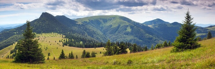 Velka fatra mountain panoramic Carpathian mountains