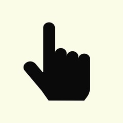 human hand cursor icon. forefinger