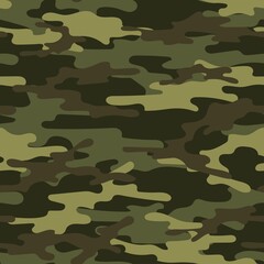 Fototapeta premium modern green army vector camouflage print, seamless pattern for clothing headband or print. 
