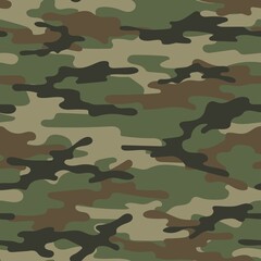 Fototapeta premium modern military vector green camouflage print, seamless pattern for clothing headband or print. camouflage from pols 