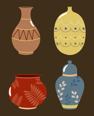 pottery vases set