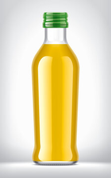 Glass Bottle on background. 