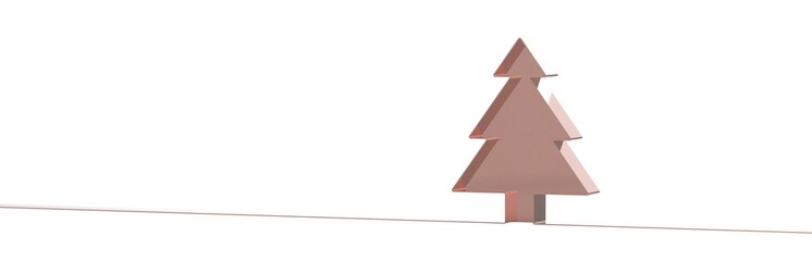 Christmas new year abstract 3d low poly tree card