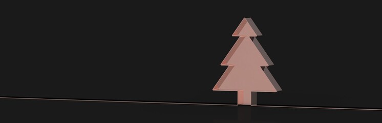 Christmas new year abstract 3d low poly tree card