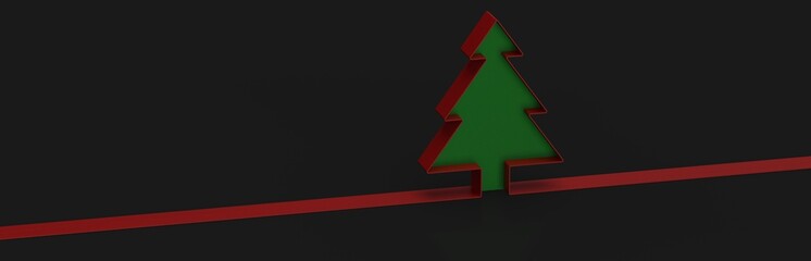 Christmas background with tree continuous