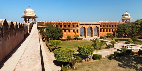 Fototapeta na wymiar Amber or Amer fort near Jaipur city Rajasthan India