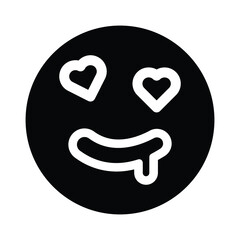 in love emoji Isolated Vector icon which can easily modify or edit

