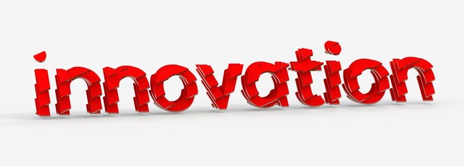 innovation 3d word modern isolated