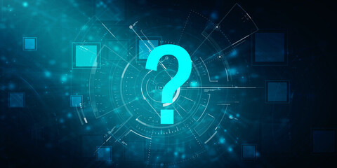 2d illustration question mark background