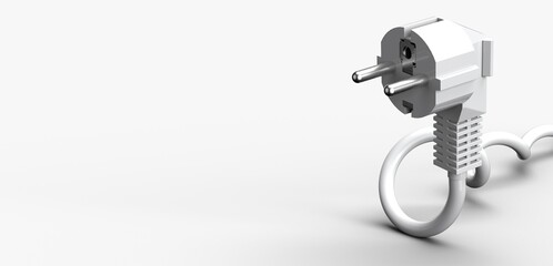 Electric plug isolated  modern basic