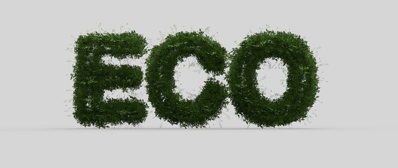 Eco inscription word on the background