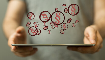 Law and justice concept modern