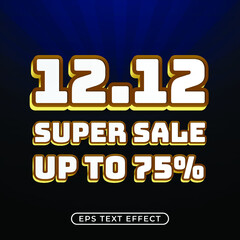 12.12 Shopping Day Flash Sale editable text effect
