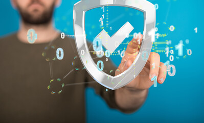 Cybersecurity and information or network protection. Future technology web