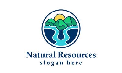 Natural Resources Park Logo Design Vector Icon Symbol Illustration.