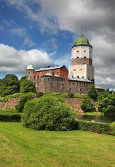 Fototapeta na wymiar View of Vyborg castle. Russia