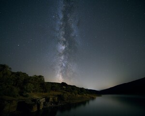 milky way over the river
