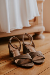 wedding shoes on the floor