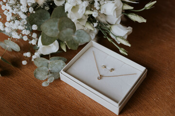 brides jewelry on a table