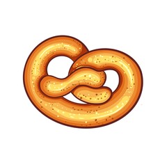 Fototapeta premium Cinnamon pretzel isolated on a white background