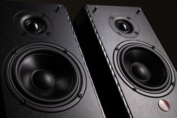 fashion photo of a stylish hi-end speaker system for professionals and connoisseurs of high-quality...