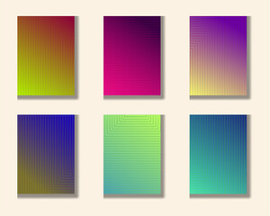 Fototapeta premium Graphic Design Layout Template, minimal cover A4 size with gradient design and geometric lines