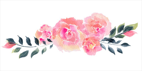 Floral rose garland