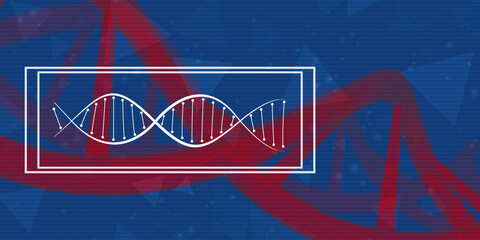 Fototapeta premium 2d render of dna structure, abstract background