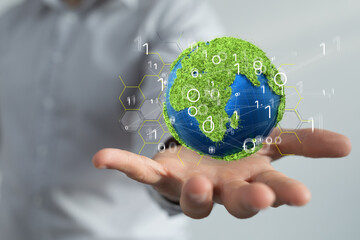 Ecology and green environment concept - 3D rendering