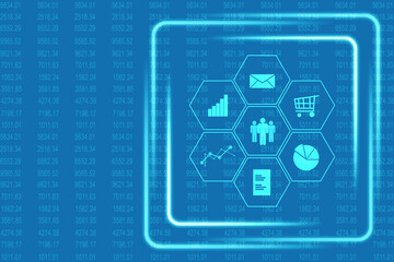 2D Digital Abstract Business Networking background