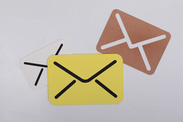 Approved email and spam message displayed on a futuristic interface