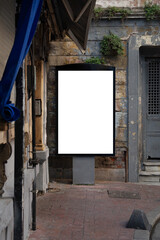 Blank billboard in the street