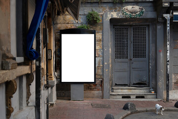 Blank billboard in the street