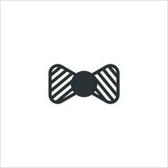 Vector sign of the bow tie symbol is isolated on a white background. bow tie icon color editable.
