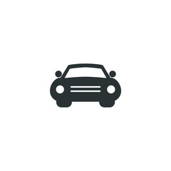 Vector sign of the car symbol is isolated on a white background. car icon color editable.
