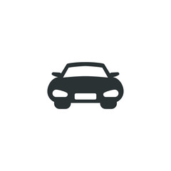 Vector sign of the car symbol is isolated on a white background. car icon color editable.
