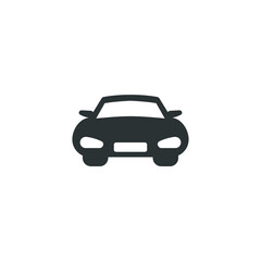 Vector sign of the car symbol is isolated on a white background. car icon color editable.
