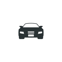 Vector sign of the car symbol is isolated on a white background. car icon color editable.
