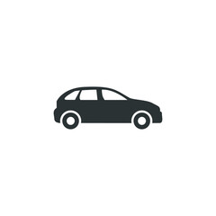 Vector sign of the car symbol is isolated on a white background. car icon color editable.
