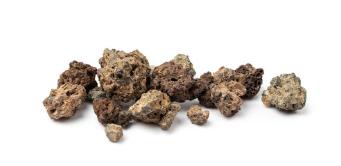 Volcano Stone Isolated, Grey and Brown Volcanic Pumice