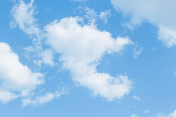 Clouds in a clear blue sky