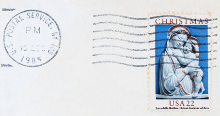 briefmarke stamp vintage retro alt old gestempelt used frankiert cancel papier paper religion...