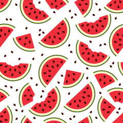 vector watermelon seamless pattern