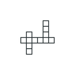 Fototapeta na wymiar Vector sign of the crossword symbol is isolated on a white background. crossword icon color editable. 