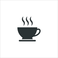 Vector sign of the cup of coffee symbol is isolated on a white background. cup of coffee icon color editable.