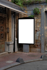 Blank billboard in the street