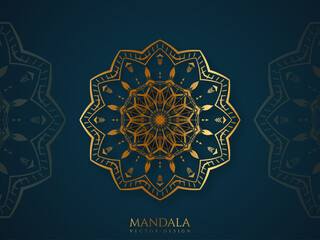 Golden mandala Elegant ornamental mandala background design with gold color